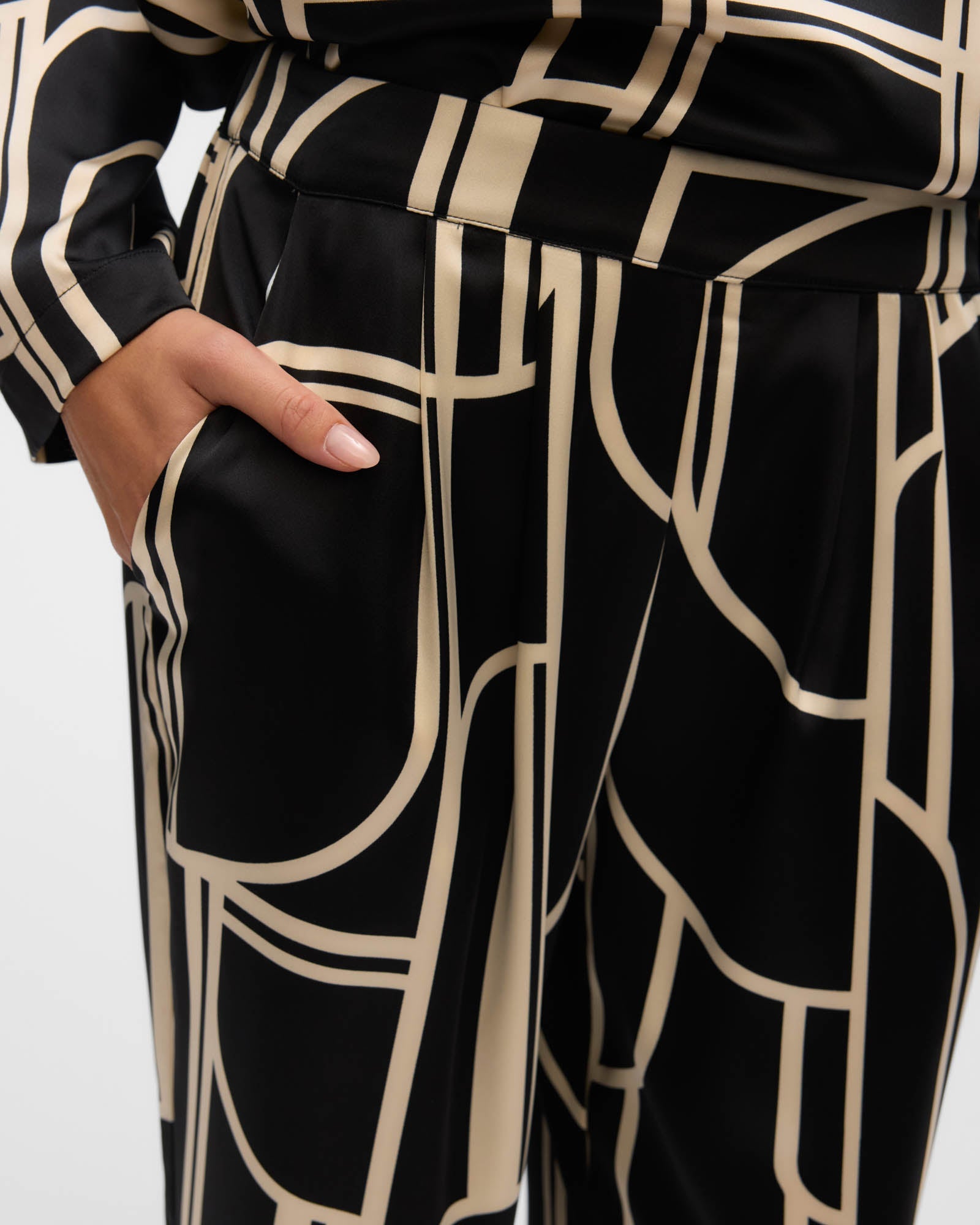 VMHADLEY PRINTED WIDE-LEG PANTS